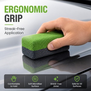 <span class=keywords><strong>Spugna</strong></span> Applicatore in Microfibra per Detailing <span class=keywords><strong>Auto</strong></span> e Rivestimento Ceramico con Colore Personalizzato e Barriera in Plastica per Ridurre lo Spreco di Prodotto - Product Image 3
