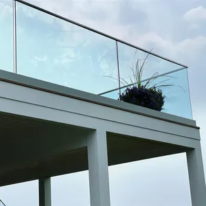 Außenbereich Aluminium-Batterie Geländer Glasgeländer U-Kanal Glasgeländer für Balkon