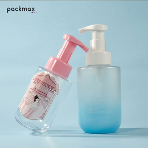 300ml 500ml PET Flat Shoulder <b>Pump</b> Sprayer <b>Bottle</b> for Baby Hand Soap-Custom Cosmetic Packaging Mousse <b>Dispenser</b> Wholesale - Product Image 5