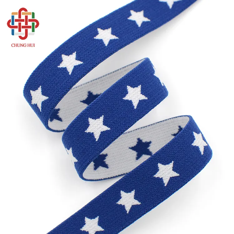 Usine personnalisé étoile Logo imprimé doux ceinture vêtement tricoté bandes élastiques pour hommes sortes Boxer vêtements de sport