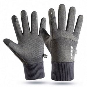 Gants d'hiver chauds à doigts entiers, imperméables, coupe-vent, pour le cyclisme, les sports de plein air, la course à pied, la moto, le ski, avec écran tactile, en polaire et dacron - Product Image 5