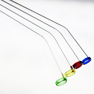 Màu tái sử dụng thẳng Borosilicate uống Glass <span class=keywords><strong>Straw</strong></span> - Product Image 2