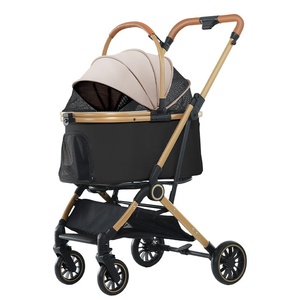 La poussette pour animaux de compagnie de voyage et d'extérieur est légère, pliable, détachable et portable pour les chiens et les chats de petite et moyenne taille - Product Image 5