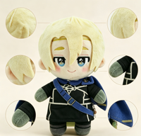 Poupée en peluche personnalisée pour périphériques de jeu, élégante poupée chevalier anime pour personnages de jeux, taille personnalisable pour vos créations