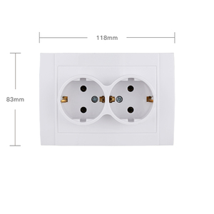 ปลั๊กซ็อกเก็ตสองหัวที่ผ่านการรับรองมาตรฐานยุโรปใช้กับ16A - Product Image 2