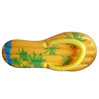 Matelas flottant en PVC personnalisé pour piscine, sûr et confortable, en forme de tongs, pour le divertissement aquatique