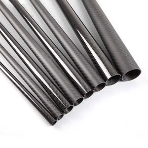 Tube en fibre de carbone 3K noir mat brillant, enroulé, taille personnalisée, tube rond en carbone pour accessoires de châssis de drone - Product Image 2