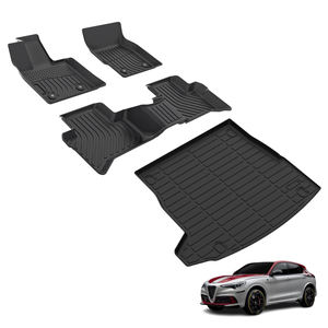 แผ่นรองในรถยนต์สำหรับ Alfa Romeo Stelvio & Quadrifoglio เสื่อปูพื้นรถยนต์3ชิ้นใส่สบาย - Product Image 1