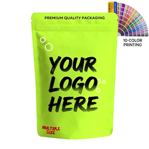 Bolsa Doypack con Cierre Hermético, Color Rosa, con Ventana Transparente, Impresión Personalizada, Apta para Alimentos, Bolsa de Embalaje para Pelucas - Product Image 3