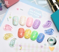 ICE NOVA cat kuku Gel es krim 51 warna ramah lingkungan Hema gratis & Vegan menerima grosir dan menjalankan layanan Logo Anda