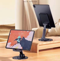 Support de téléphone et tablette de bureau rotatif à 360 degrés, télescopique et antidérapant, idéal pour le streaming en direct – Vente en gros usine