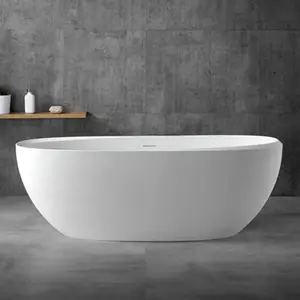 1600mm hotel round stone bathtub for sale indoor acrylic solid surface small bathroom bathtub