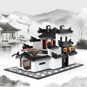 Modelo <span class=keywords><strong>de</strong></span> Mansión <span class=keywords><strong>de</strong></span> la Ciudad Acuática <span class=keywords><strong>de</strong></span> Jiangnan, MOC, Ladrillos <span class=keywords><strong>de</strong></span> Construcción <span class=keywords><strong>de</strong></span> Lujo, 1575 Piezas, Arquitectura China, Set <span class=keywords><strong>de</strong></span> Bloques <span class=keywords><strong>de</strong></span> Construcción Cuteroom - Product Image 5