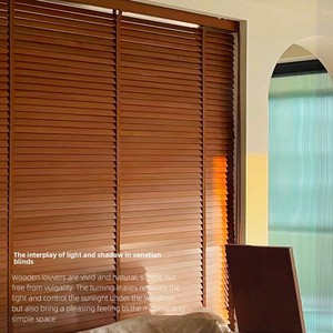 Stores en bois électriques, style chinois vintage, en noyer massif, pour salon et bureau, occultants, <span class=keywords><strong>pare</strong></span>-<span class=keywords><strong>soleil</strong></span>, réglables - Product Image 4