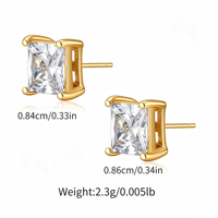 Boucles d'oreilles tendance en alliage de cuivre plaqué or 18 carats avec zircon multi-styles, délicates pour le quotidien, cadeau pour femme, bijoux de piercing faits main