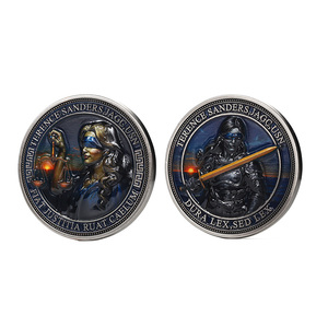 Chất lượng cao tùy chỉnh đồng xu mã thông báo chết dập trò chơi Thời Trung Cổ tiền xu phim hoạt hình 3D hai mặt màu sơn mạ bạc tiền xu - Product Image 1