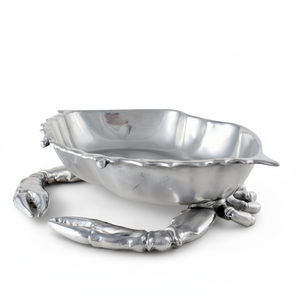 Cuenco para servir frutas secas con forma de cangrejo antiguo de aluminio mínimo, cuenco de Metal decorativo hecho a mano con diseño moderno - Product Image 1