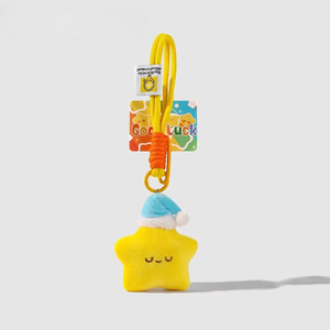 LLavero de felpa, venta al por mayor, colgante de bolsa de muñeca de estrella pequeña, llavero ligero de cuerda trenzada de gama alta, accesorio colgante de pareja único - Product Image 1