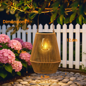 Alecter Solar IP65 Waterproof Solar-Powered Lanterns Gift-Style Hanging <b>Lights</b> for Women Outdoor Gardens Patios Porches <b>Trees</b> - Product Image 6