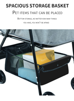 Chariot pour animaux de compagnie (chien, chat) en gros, support ODM/OEM