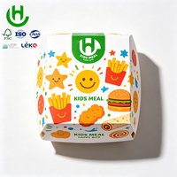 Boîte d'emballage en carton blanc personnalisée pour poulet frit, conteneur imprimé à emporter pour la restauration en gros