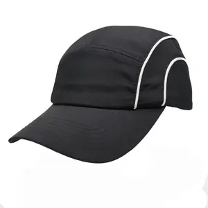 Yeni tasarım beyaz polyester hızlı kuru koşu kapaklar boru geniş şapka bağlama alt spor beyzbol şapkası