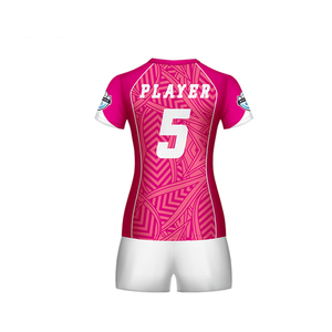 Custom Sublimatie Volleybal Jersey Vrouwen Ontwerp Roze Kleur - Product Image 3
