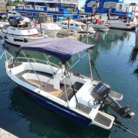 Bateau Moteur Révolutionnaire en Alliage d'Aluminium, 6-8 Passagers, Main Courante Confortable en PVC pour Pêche en Rivière, Sports Nautiques et Yachting, Moteur Hors-Bord