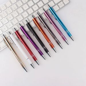 Stylos à bille en aluminium promotionnels en gros avec impression publicitaire et logos personnalisés pour la papeterie scolaire et de bureau - Product Image 6