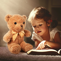 Ours en peluche doux de 15 cm avec vêtements personnalisés, jouet en peluche OEM en polyester écologique, animal en peluche en gros, cadeau pour enfants et animaux de compagnie