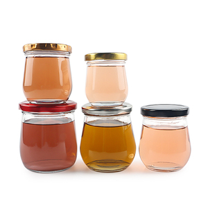 Nouveauté : Pots en verre pour pouding au miel, design ventre rond, avec couvercle métallique, 100ml, 200ml, 250ml, 300ml, 380ml - Product Image 2
