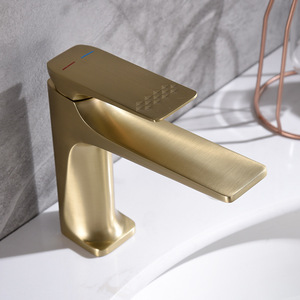 Robinet de lavabo moderne à trou unique en céramique gris anthracite, mitigeur de luxe chaud/froid à poser VL-0237 - Product Image 1