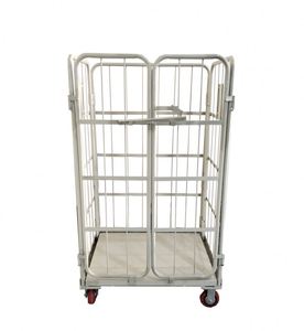 Công nghiệp kho dây lưới cán lồng giỏ hàng Xe đẩy 500kg Công suất hậu cần xử lý vật liệu làm bằng thép Pallet đóng gói - Product Image 2