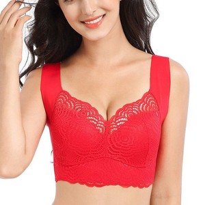 Sujetador Deportivo Sin Costuras con Encaje y Push-Up para Mujer - Sujetador Deportivo Cómodo con Espalda en U y Sin Varillas - Product Image 4