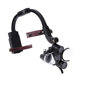 Lunettes grossissantes dentaires à fixation sur tête 0,5+ dioptries avec éclairage pour chirurgie buccale et procédures ORL - Product Image 1