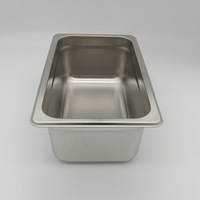 Conteneur alimentaire en acier inoxydable 201/304 GN pour restaurant, hôtel, cuisine, couleur argent, plusieurs tailles