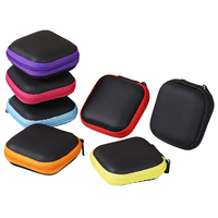 Étui pour casque en cuir PU EVA, étanche, sac de rangement pour câble de données, boîte de protection pour câble de données USB, durable et résistant à l'usure