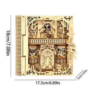 Tùy Chỉnh Laser Cắt <span class=keywords><strong>3D</strong></span> Câu Đố Bằng Gỗ Với 101-500 Miếng Mới Nhất Mô Hình Cuốn Sách Ma Thuật Chủ Giáo Dục Tự Làm Đồ Chơi 3 Sao - Product Image 3