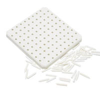 Tapis de support pour four en céramique blancs scintillants résistants aux hautes températures avec 60 clous de support pour pichets de four