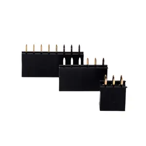 Conector de cabeçote fêmea 2.54mm, cabeçote 1x3 pinos para placa pcb, conector fêmea de cabeçote reto, linha única, conector de placa pcb disjuntor de 3 pinos