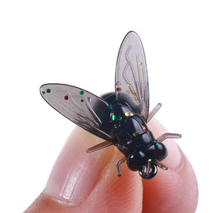Kit de Moscas de <span class=keywords><strong>Pesca</strong></span> con <span class=keywords><strong>Mosca</strong></span>, Señuelos de <span class=keywords><strong>Pesca</strong></span> con <span class=keywords><strong>Mosca</strong></span> de Goma, de Plástico Blando Realista, Anzuelos de Púas para Lubina, Trucha y Salmón, 15 Unidades - Product Image 2
