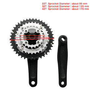 Utilisation du <span class=keywords><strong>pédalier</strong></span> de <span class=keywords><strong>vélo</strong></span>/<span class=keywords><strong>vélo</strong></span> VTT pour roue libre 9/10 vitesses 42/32/22T - Product Image 4