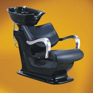 Fauteuil de lavage inclinable avec bac sur pied, assemblé - Product Image 1