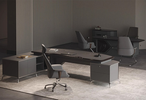 Hiện đại sang trọng điều hành văn phòng bàn cho ông chủ hoặc CEO MDF Sồi và MFC gỗ chuyển đổi các tính năng cho nhà sử dụng đồ nội thất văn phòng - Product Image 5