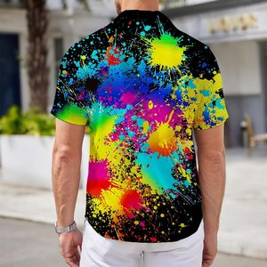 Mens Beaded Funny Hawaiian <strong>Shirts</strong> 3D Graphic Button Down Short Sleeve Tropical Holiday Beach Vacation Aloha <strong>Shirts</strong> - Product Image 3
