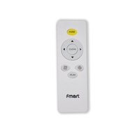 Control Remoto Inalámbrico de 9 Teclas con Logotipo Personalizado, Nuevo, 2.4G, con Código de Aprendizaje y Voz, Color Blanco, para Android TV Box y Shield TV, Pedidos al por Mayor