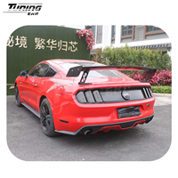 Alerón Estilo GT500 de Fibra de Carbono (Versión Alta) para Mustang S550 GT ECO 2015-2023, Kit de Conversión y Mejora