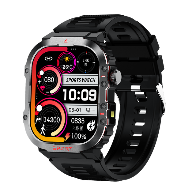 Unisex H11fashion Smart Watch for Men Outdoor Fitness Health Track Smart Watch with Flashlight Sports Watch Smart Android