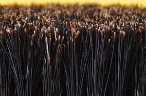 Brosse à cheveux en bois naturel avec poils de sanglier noirs, brosse à raser à poils doux - Product Image 3