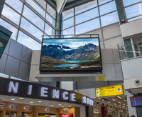 Écran LED publicitaire pour ascenseur d'aéroport P1.86, mur vidéo fixe avec affichage animé, panneau d'affichage à plat, marge d'erreur de 1,8 mm, mur publicitaire